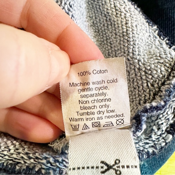 J. Crew / Rivet and Thread | Navy Blue Distressed Thrashed Crewneck Sweater XS - Picture 11 of 11